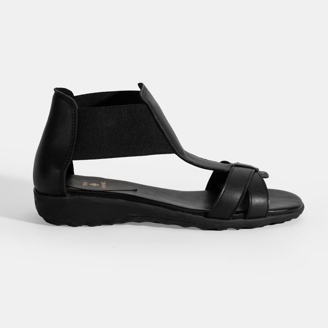 Nadine Siyah Kadın DesaComfort Deri Sandalet