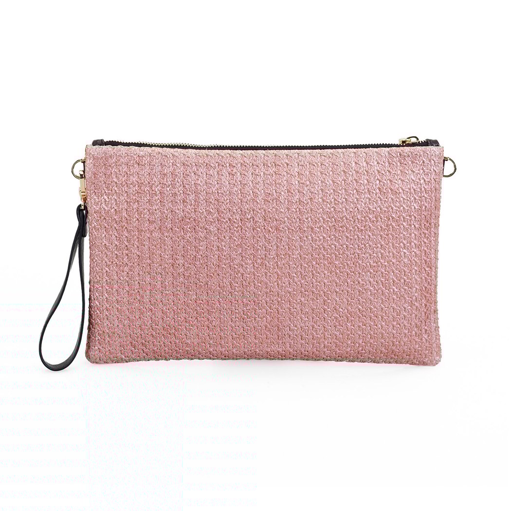 Naila Pudra Kadın Hasır Portföy Çanta