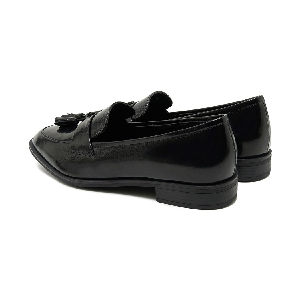 Narciso Siyah Kadın Deri Loafer Günlük Ayakkabı