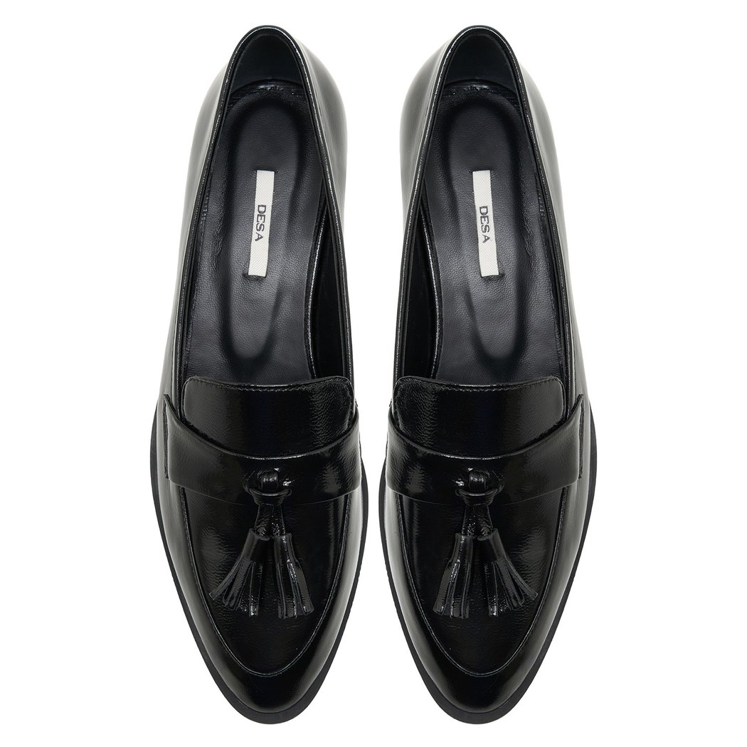 Narciso Siyah Kadın Deri Loafer Günlük Ayakkabı