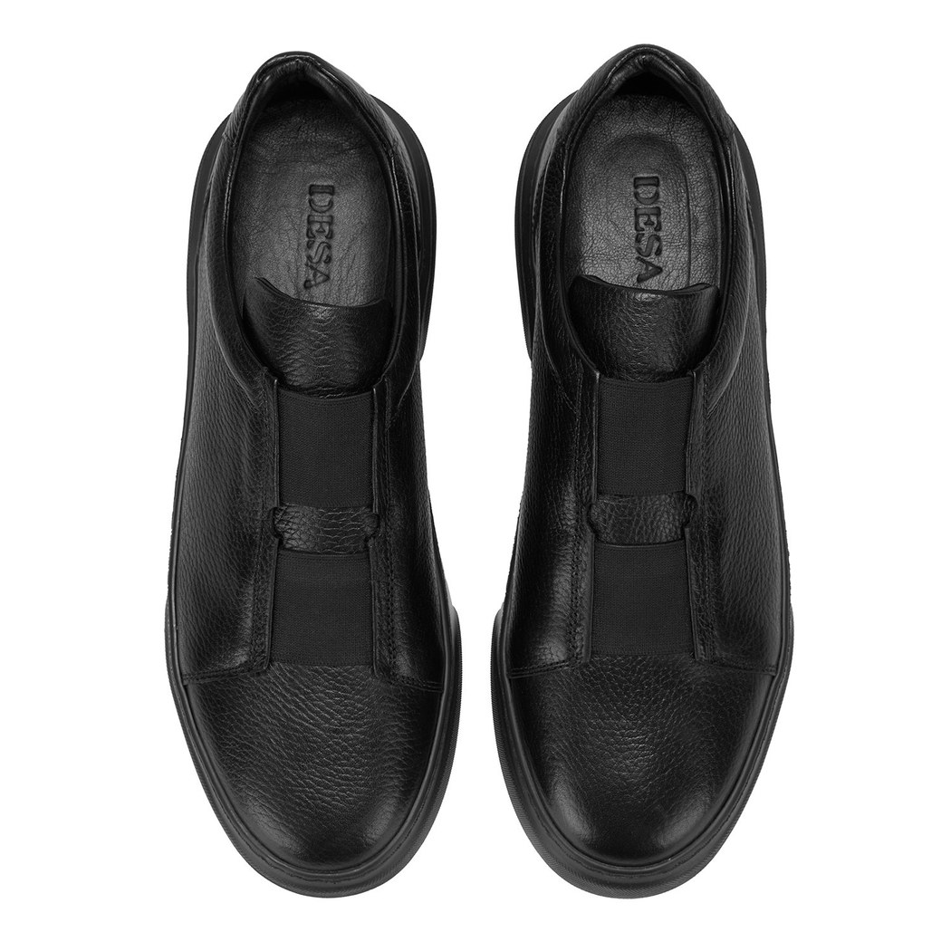 Nathaniel Siyah Erkek Deri Günlük Ayakkabı