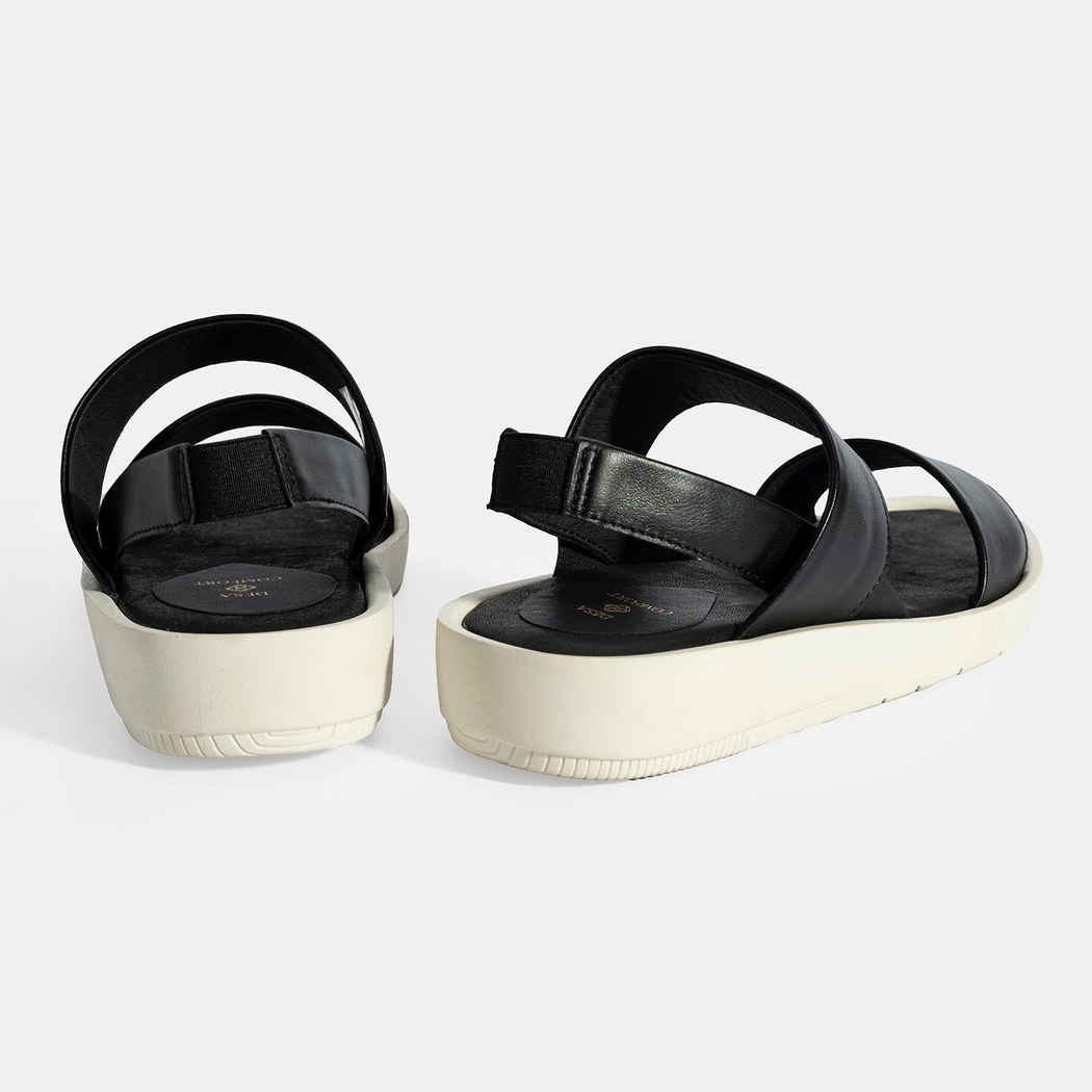 Nicole Siyah Kadın DesaComfort Deri Sandalet