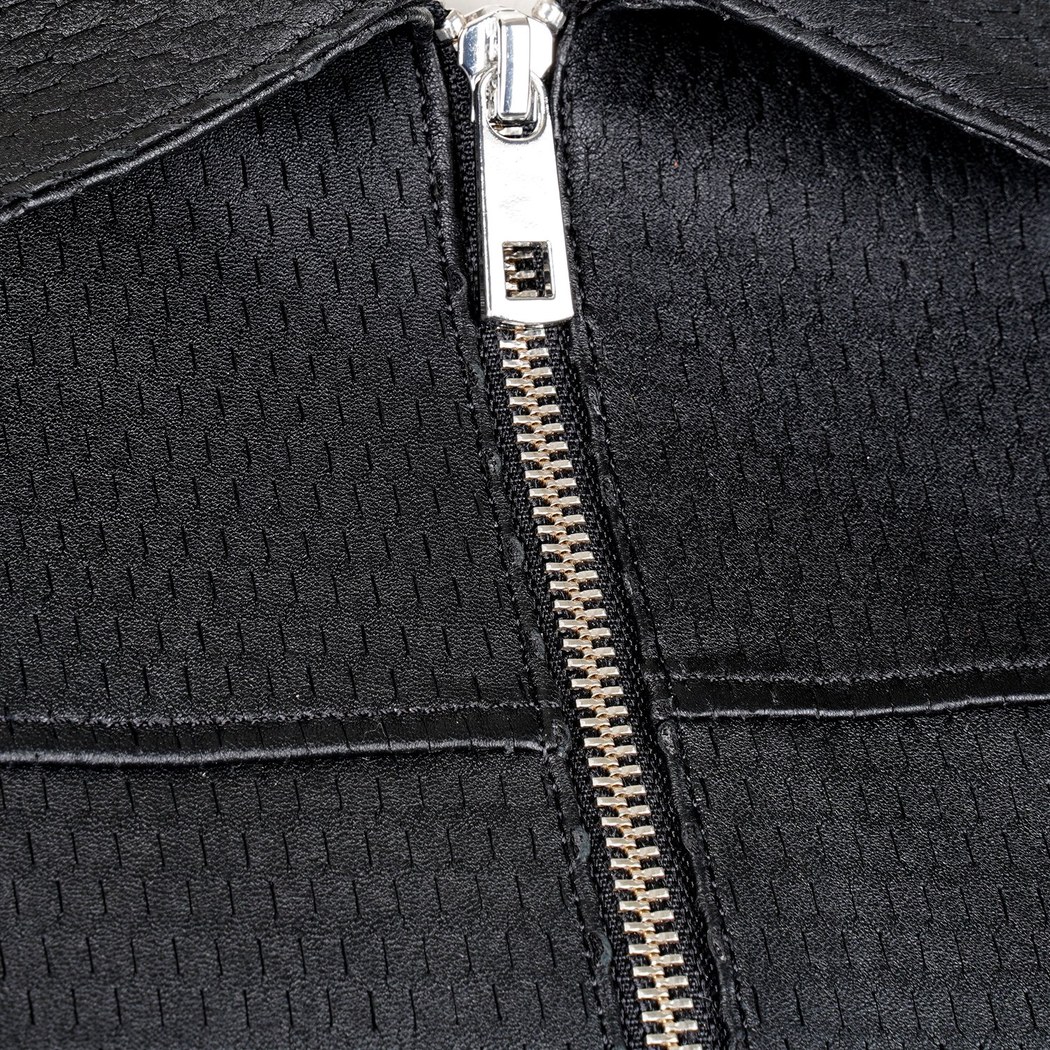 Ninfe Vintage Siyah Kadın Streç Deri Ceket