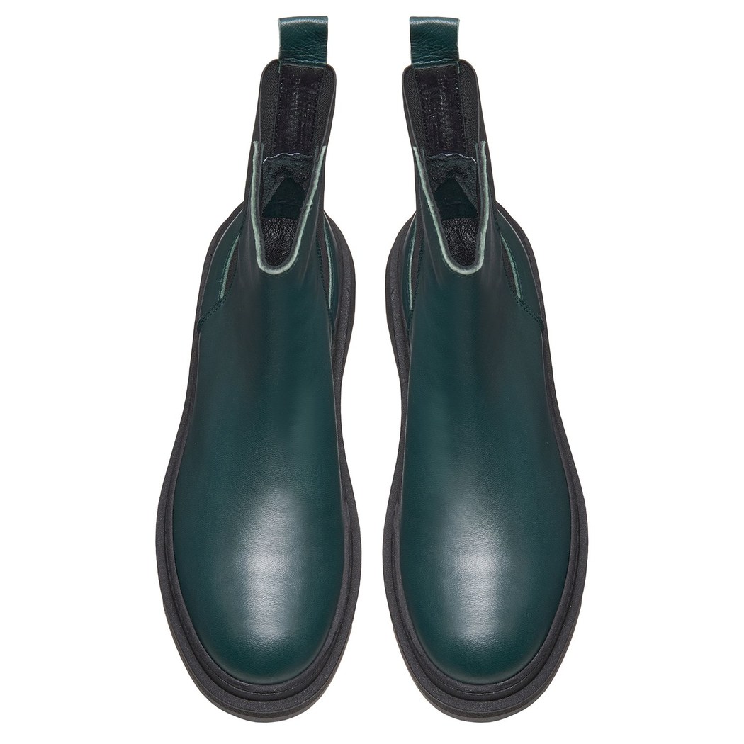 Ninny Haki Kadın Yandan Lastikli Deri Chelsea Bot