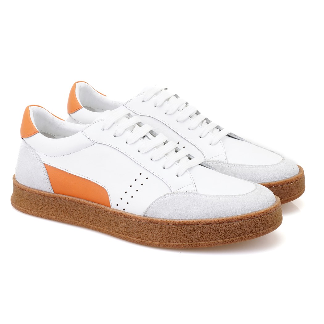 Nora Beyaz Erkek Deri Spor Ayakkabı