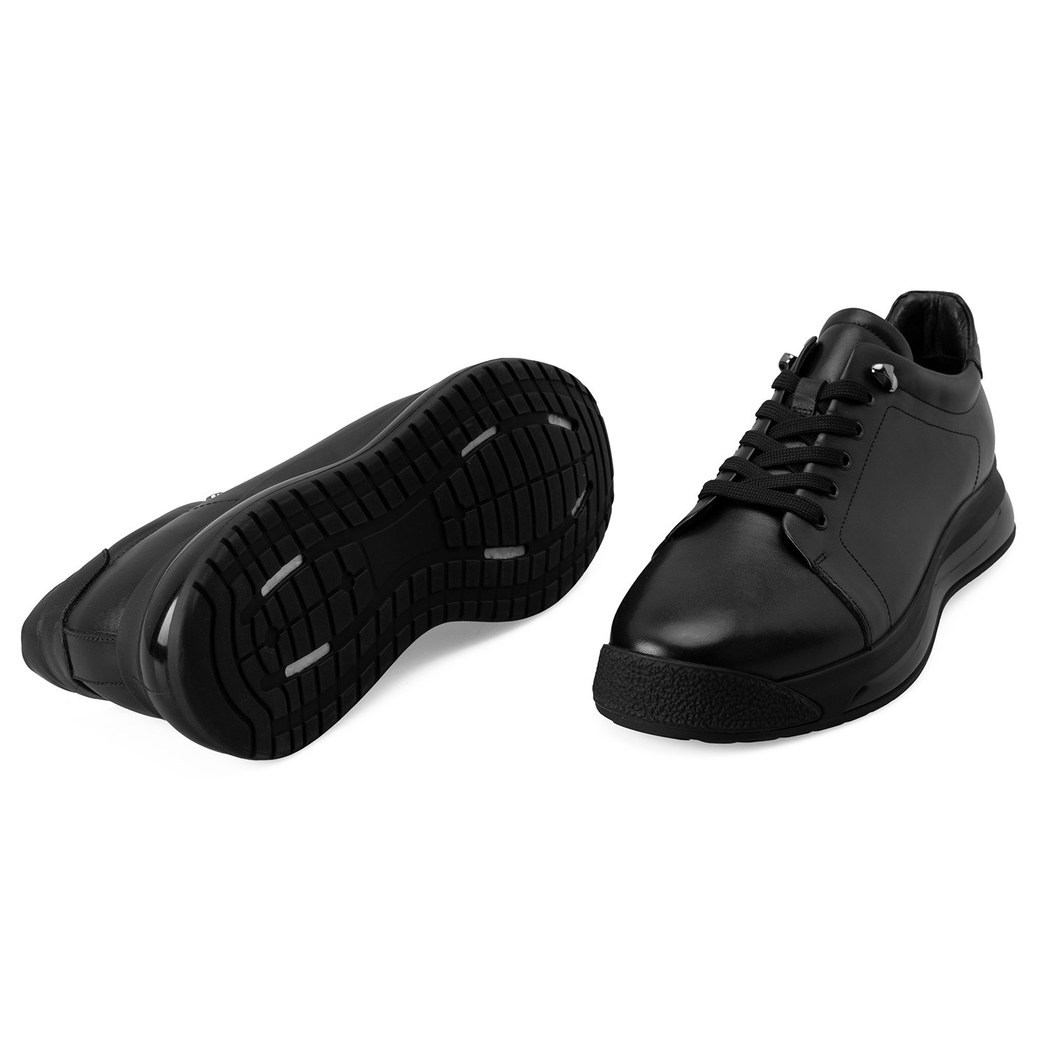 Noya Siyah Erkek Deri Spor Ayakkabı