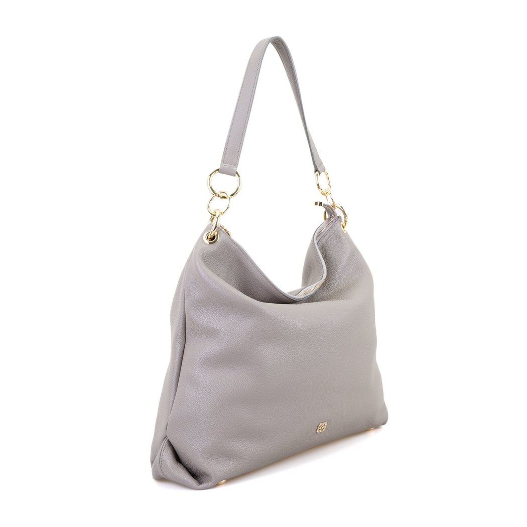Oksana Gri Kadın Deri Omuz Çantası
