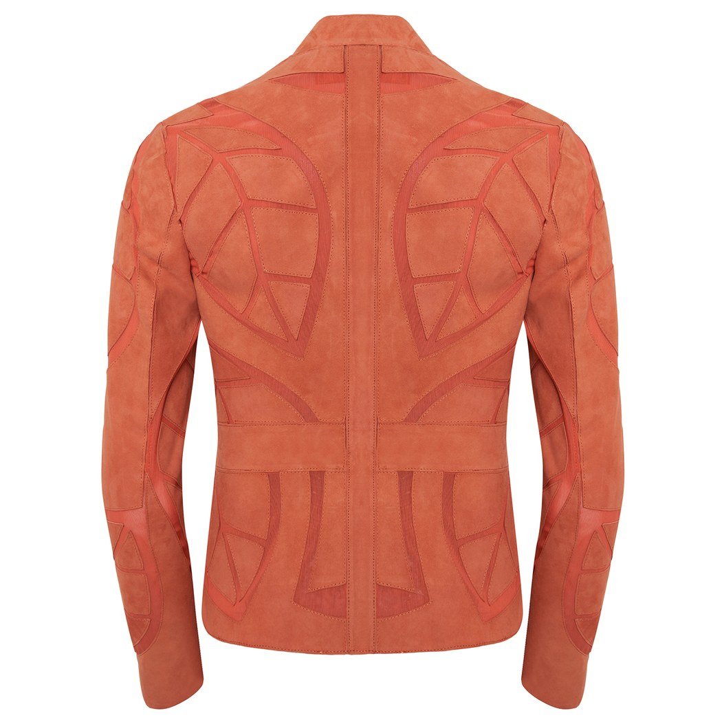 Origa Kadın Yaprak Panelli Deri Ceket