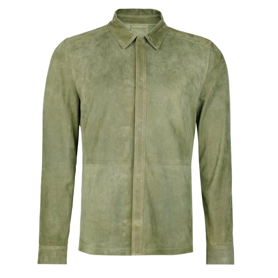 Osvaldo Yeşil Erkek Süet Gömlek