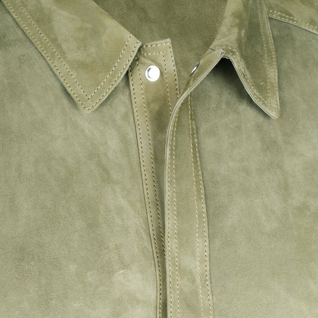 Osvaldo Yeşil Erkek Süet Gömlek