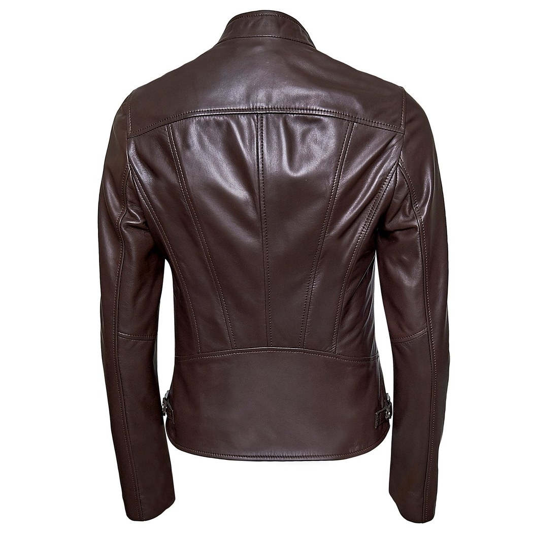 Paride Kahve Kadın Deri Ceket