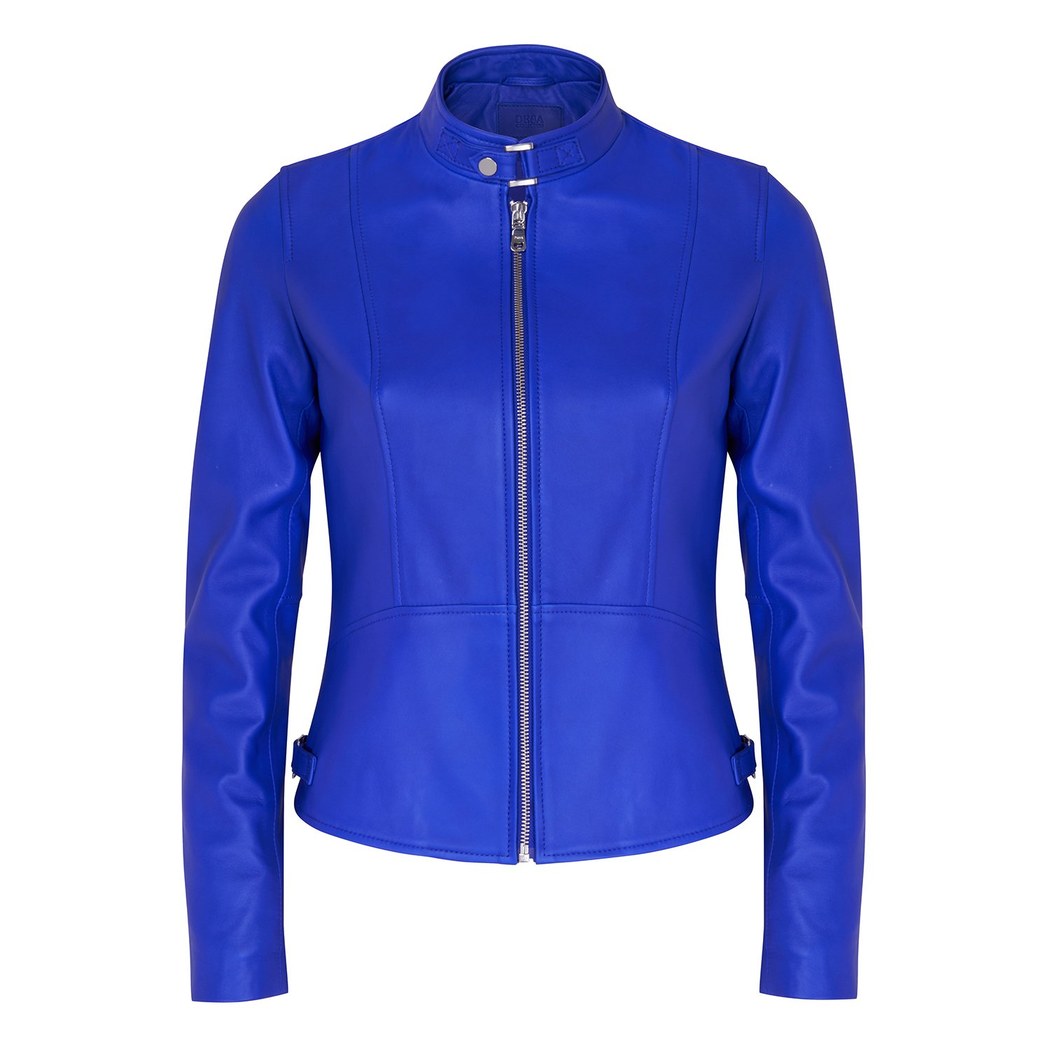 Paride Lacivert Kadın Deri Ceket