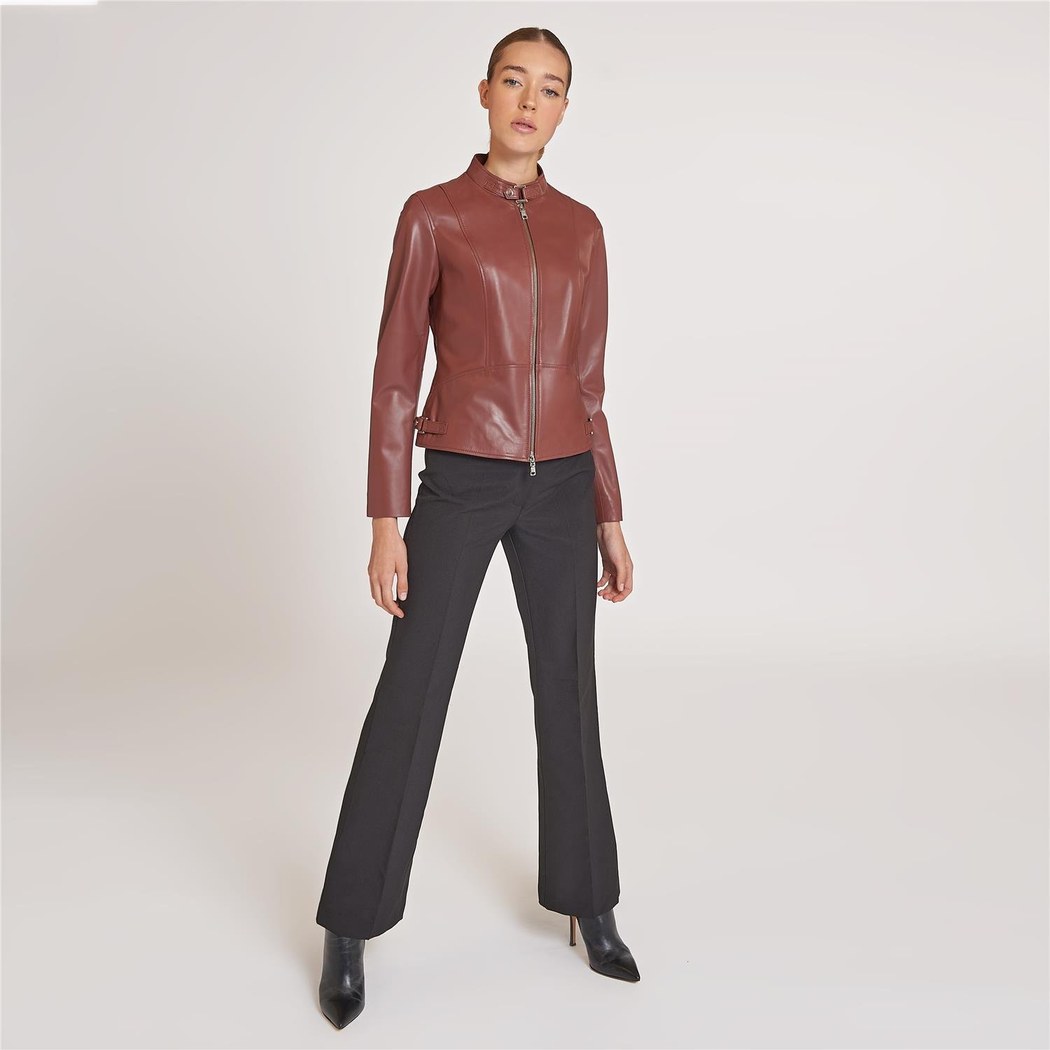 Paride Mor Kadın Deri Ceket