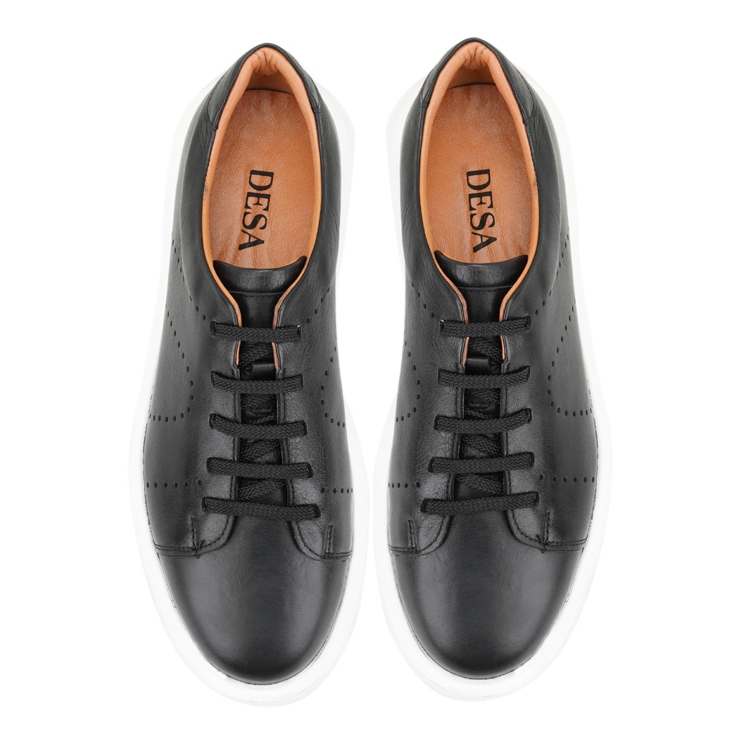 Parker Siyah Erkek Deri Spor Ayakkabı