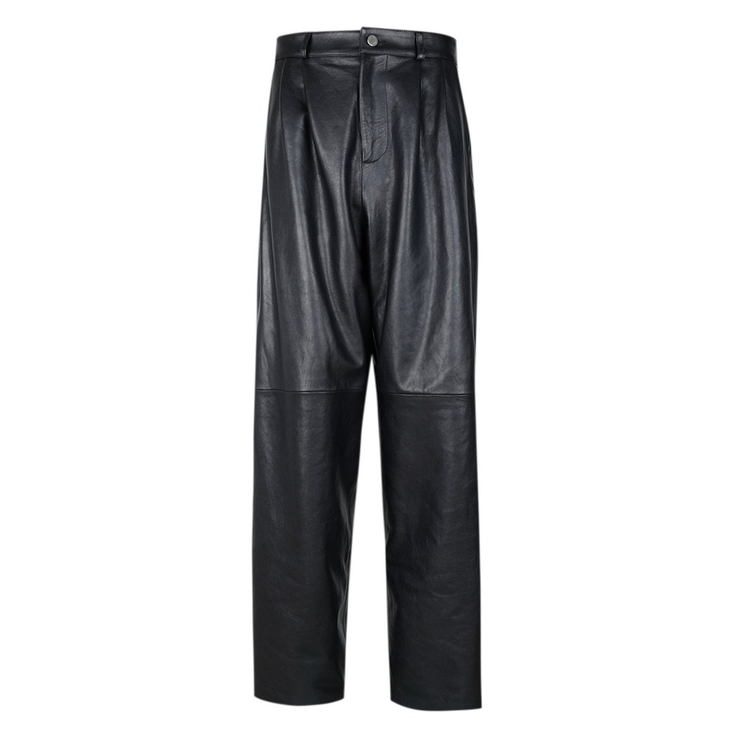 Pasquale Siyah Erkek Deri Pantolon