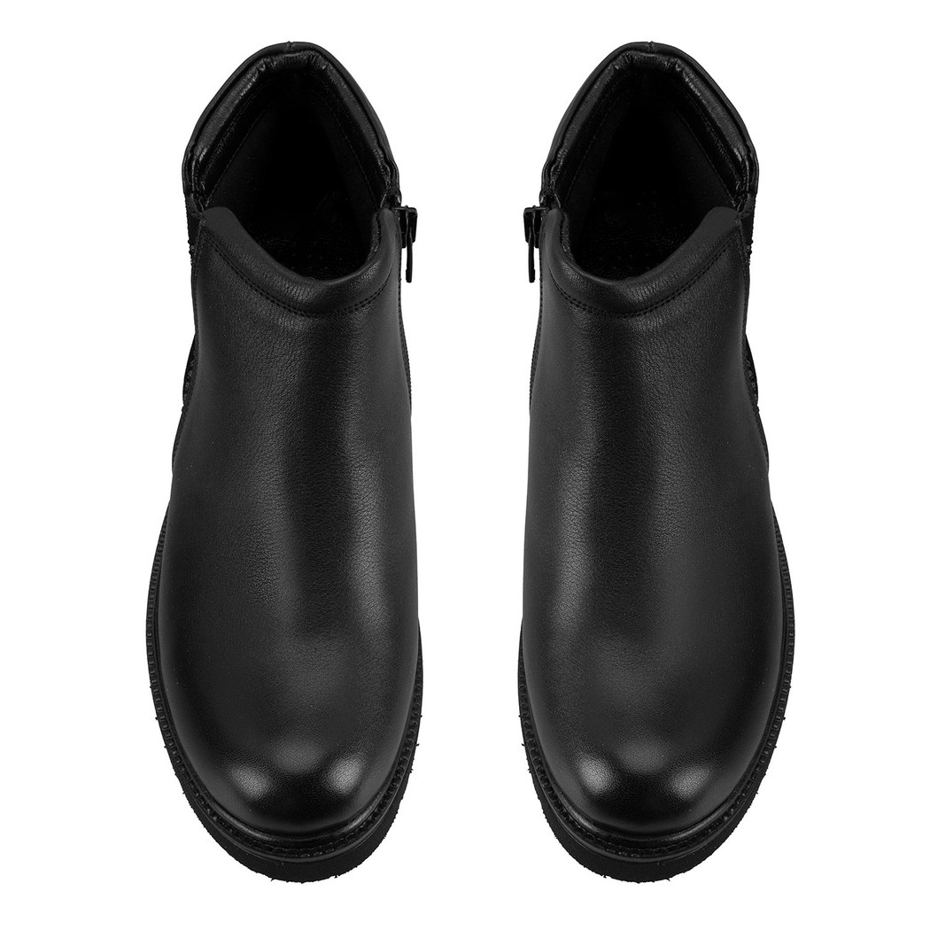 Paulina Siyah Kadın DesaComfort Lastikli Deri Bot