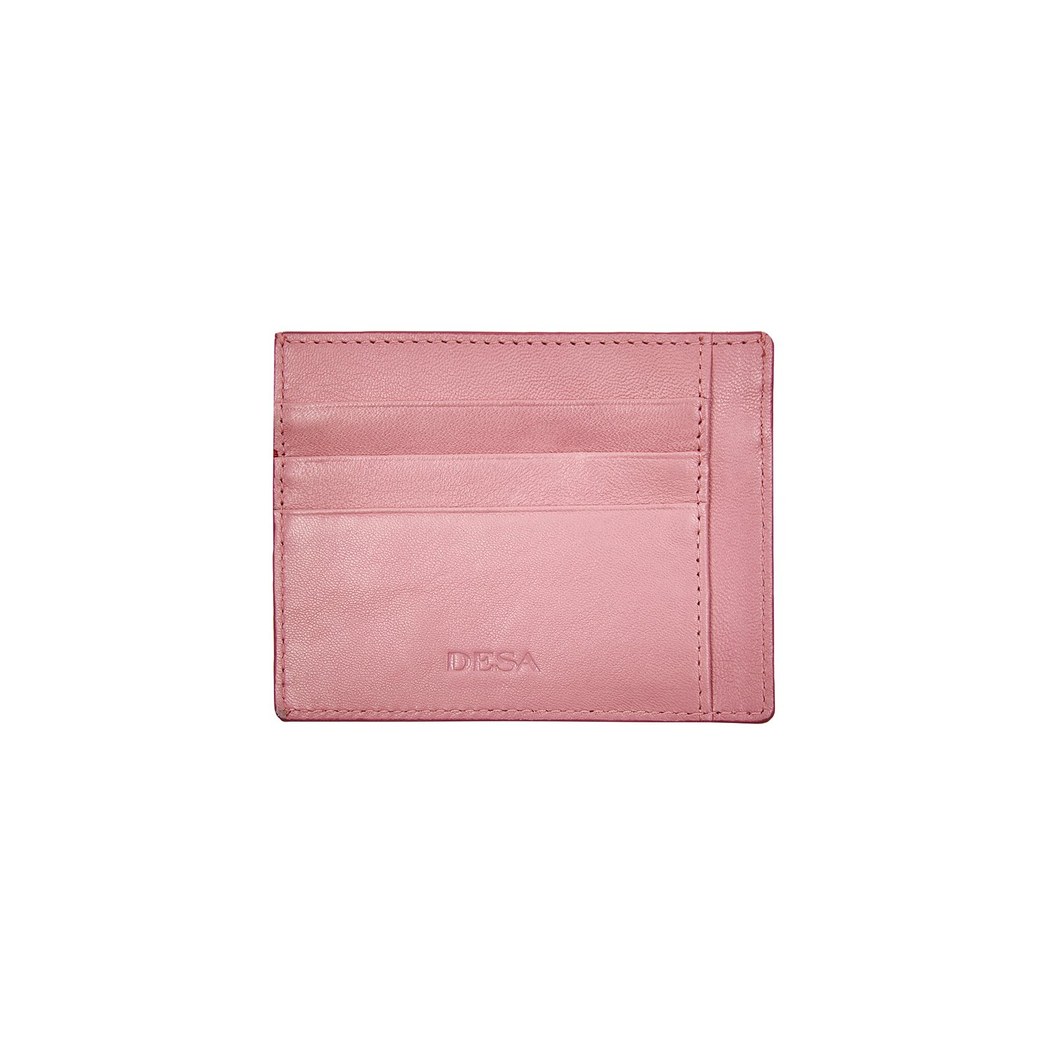 Pembe Kadın Deri Kartlık