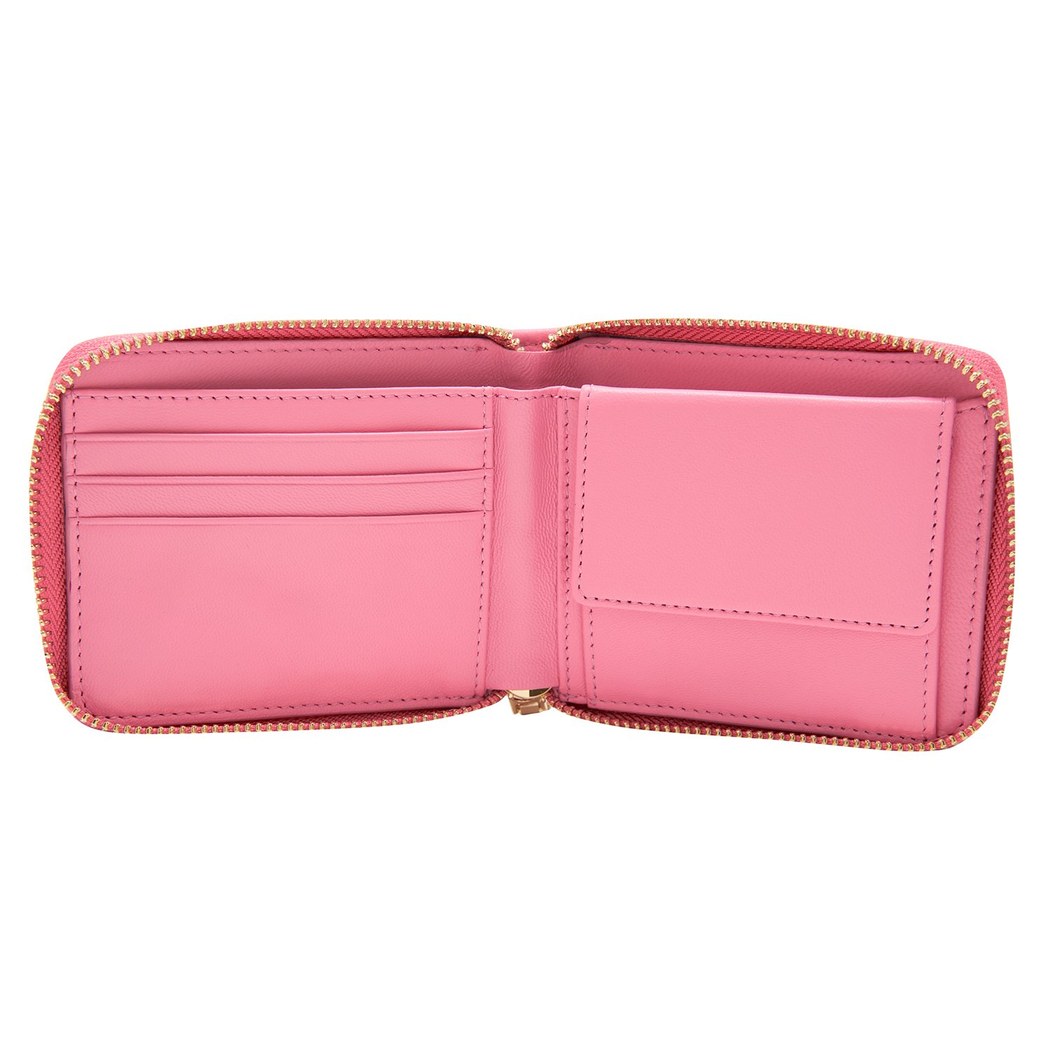 Pembe Kapitone Kadın Deri Cüzdan