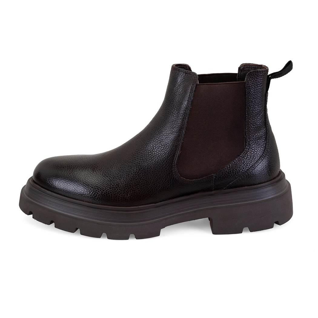 Pietsa Kahve Erkek Lastikli Deri Chelsea Bot