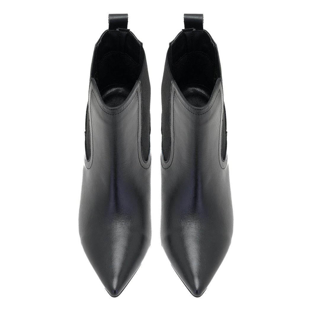 Pilar Siyah Kadın Deri Topuklu Bot