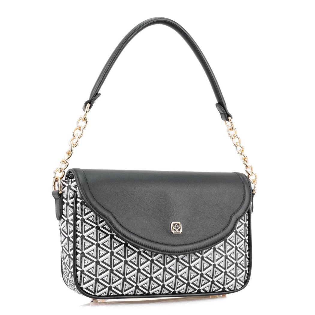 Plante Siyah Kadın Monogram Omuz Çantası