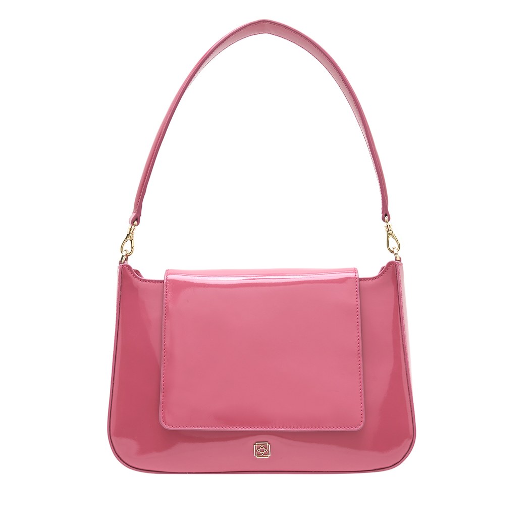 Poppy Fuşya Kadın Rugan Deri Omuz Çantası