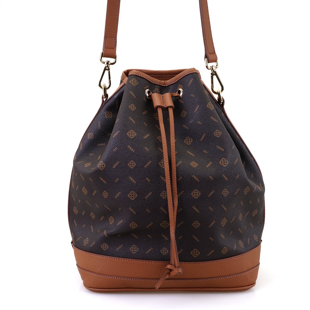 Prestige Kahve Kadın Monogram Omuz Çantası