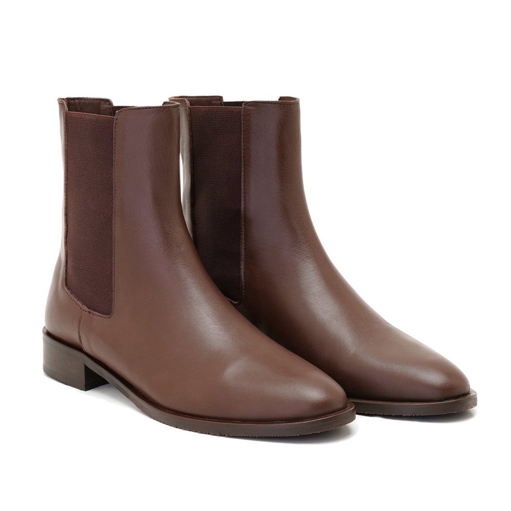 Ramira Kahve Kadın Deri Bot