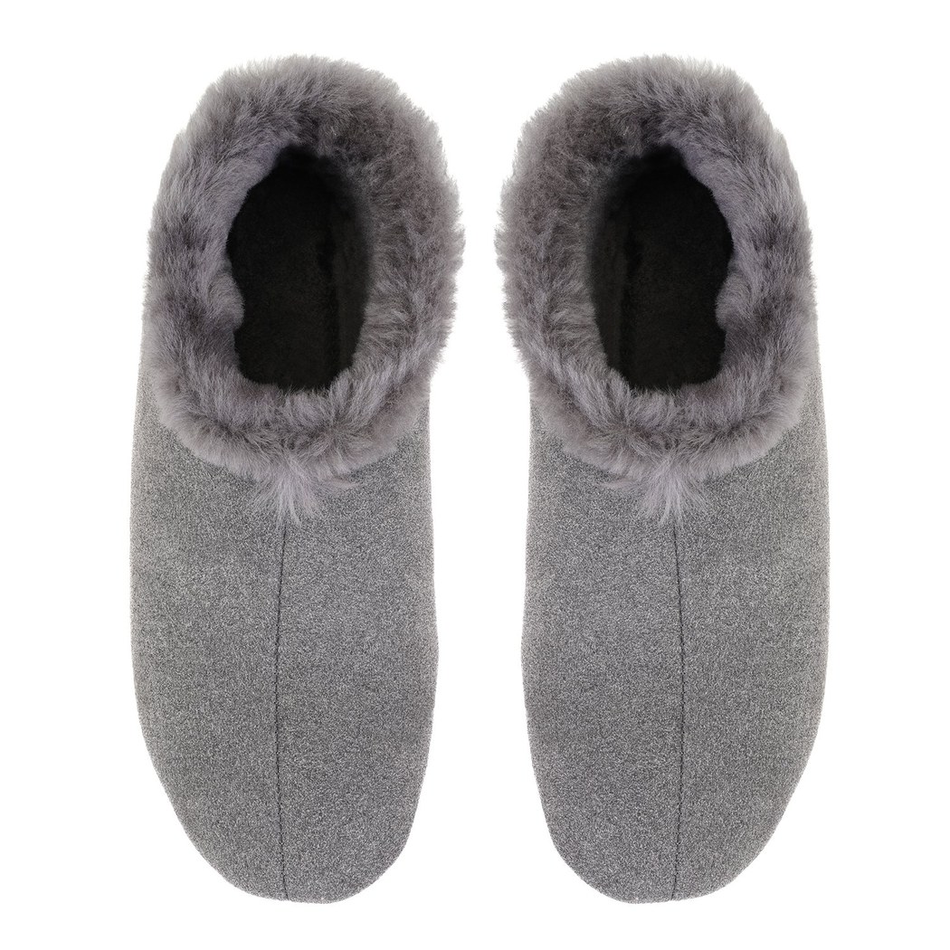 Ranja Gri Erkek Fluffy Yünlü Patik