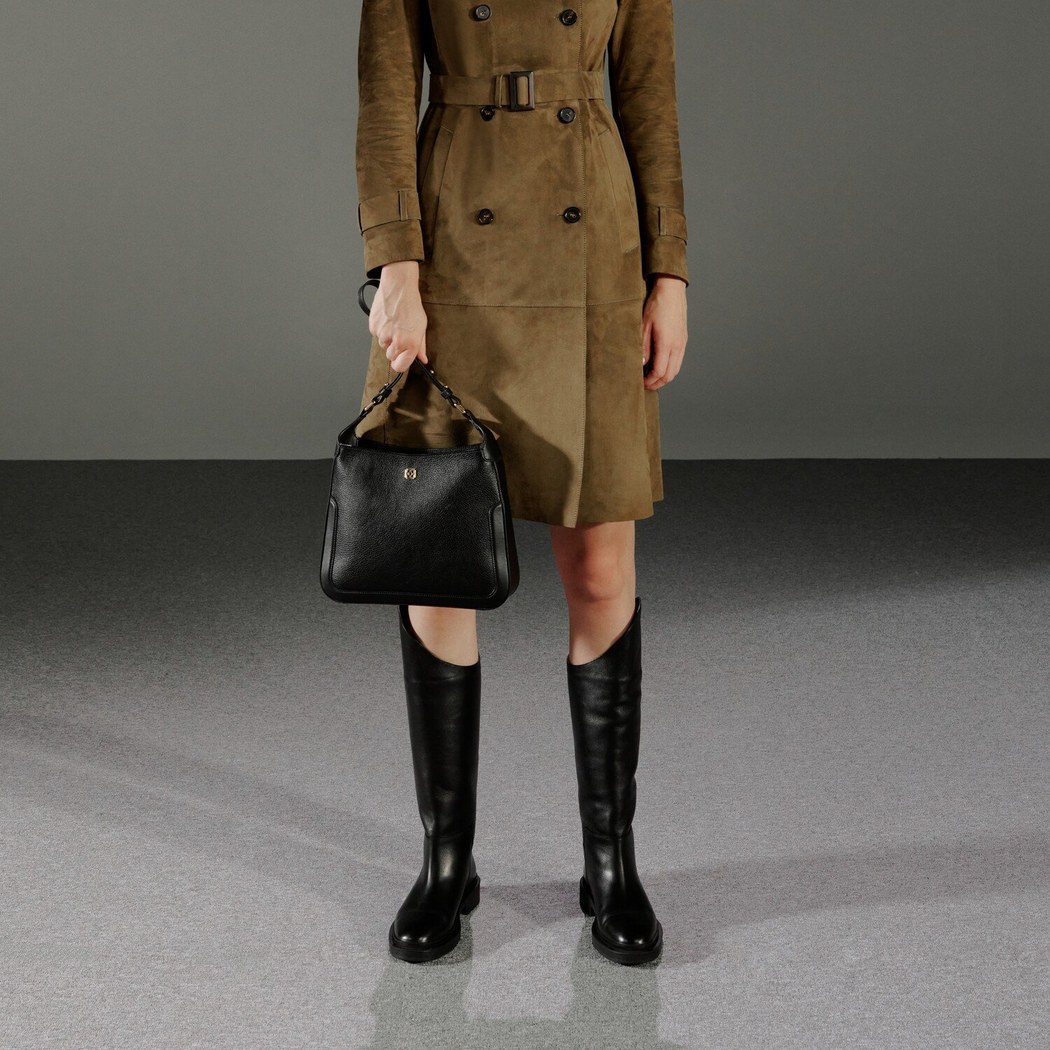 Rebeca Siyah Kadın Deri Binici Çizmesi