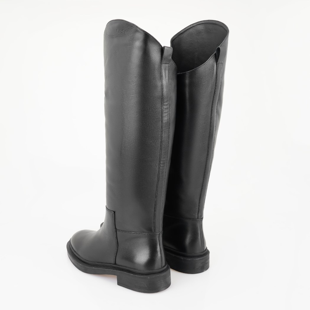 Rebeca Siyah Kadın Deri Binici Çizmesi
