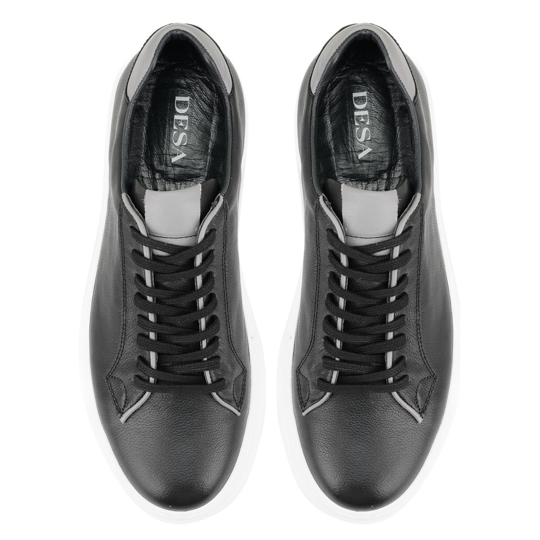 Reese Siyah Erkek Deri Günlük Ayakkabı