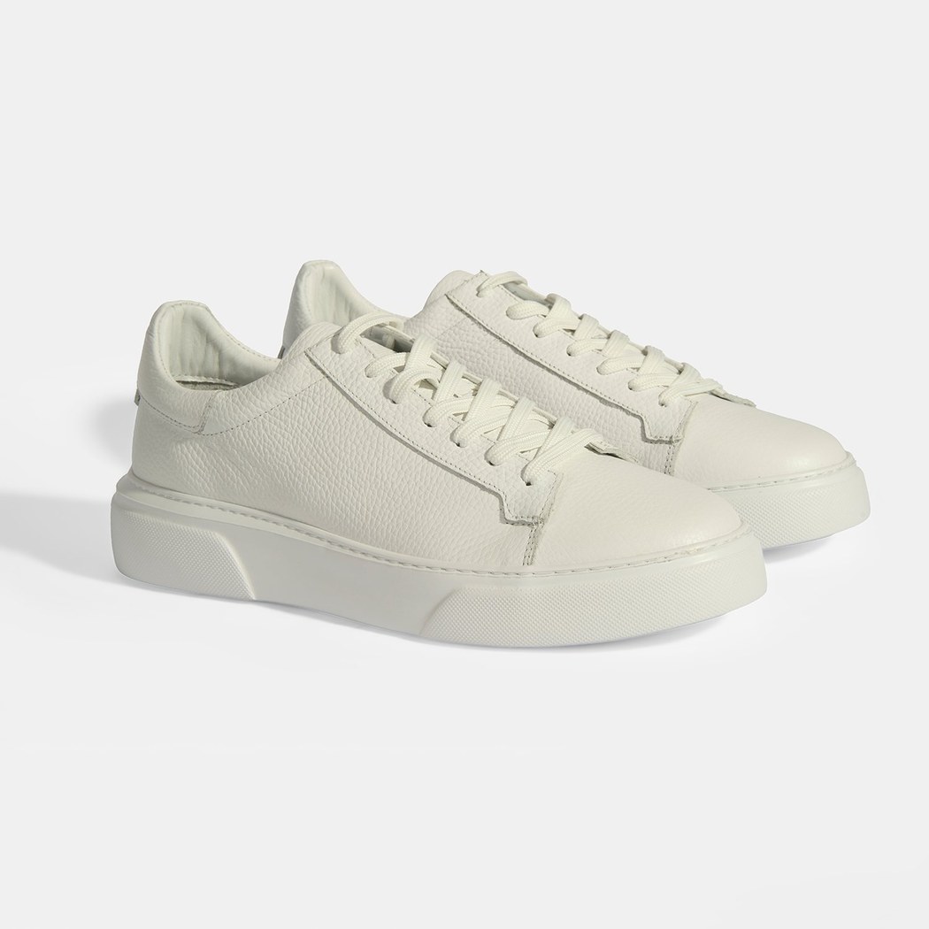 Reminya Beyaz Erkek Deri Bağcıklı Günlük Ayakkabı