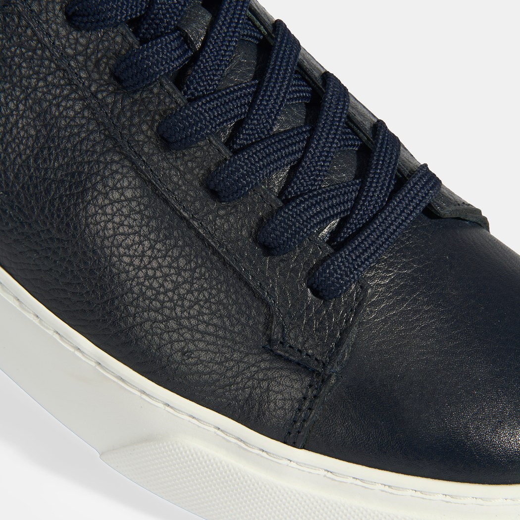 Reminya Lacivert Erkek Deri Bağcıklı Günlük Ayakkabı