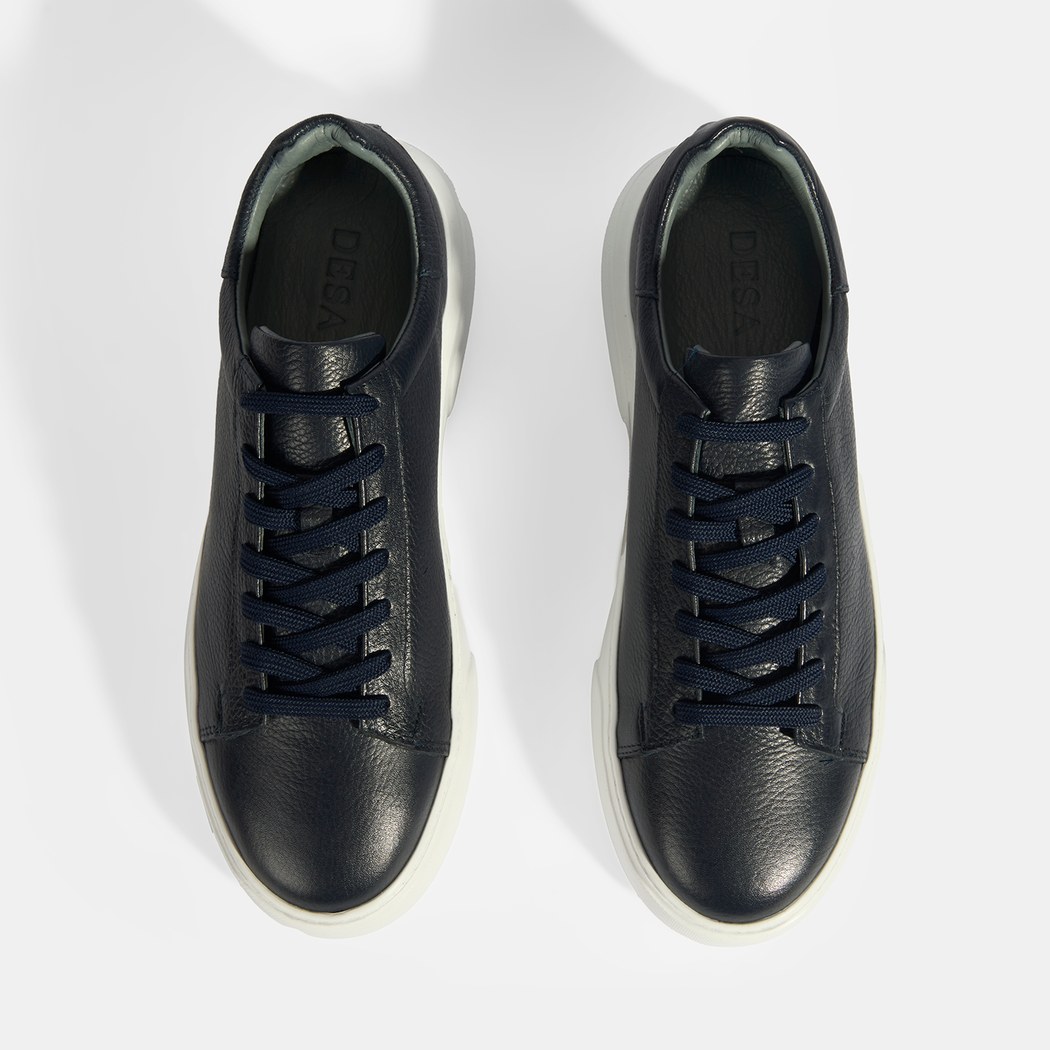 Reminya Lacivert Erkek Deri Bağcıklı Günlük Ayakkabı