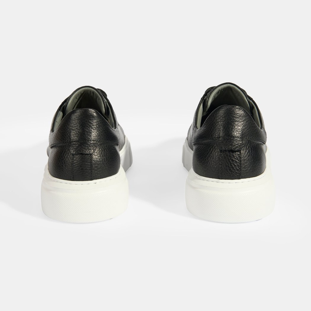 Reminya Siyah Erkek Deri Bağcıklı Günlük Ayakkabı