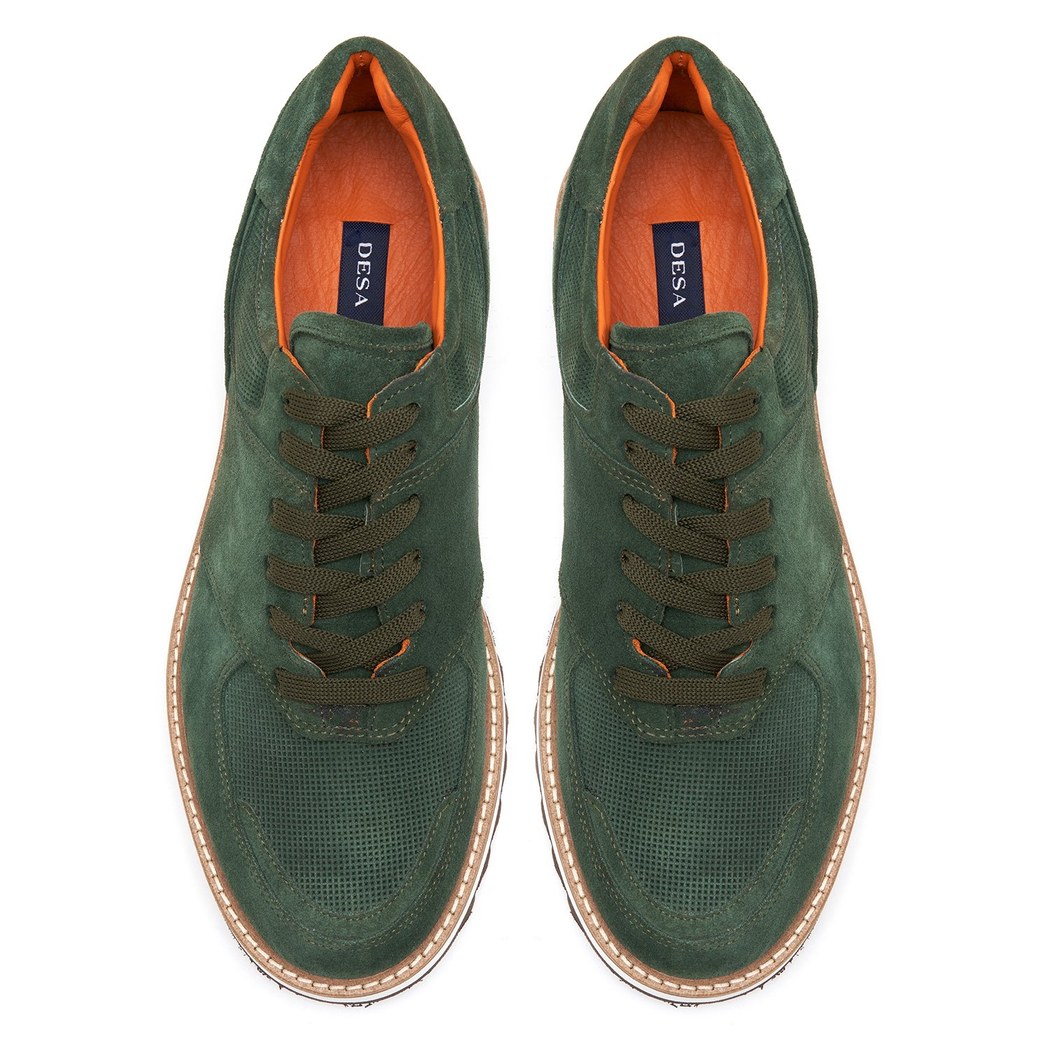 Ricardo Yeşil Erkek Süet Deri Spor Ayakkabı