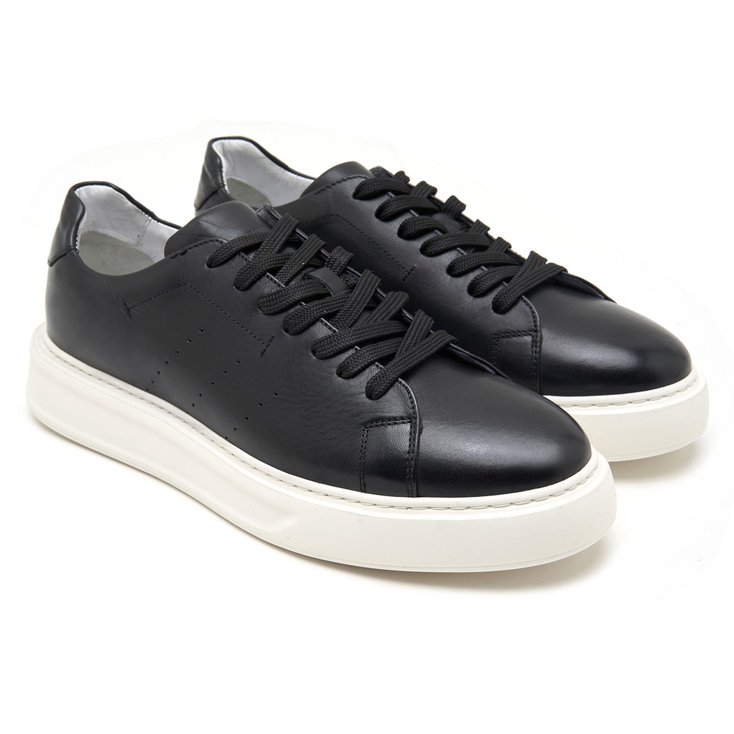 Rice Siyah Erkek Deri Spor Ayakkabı