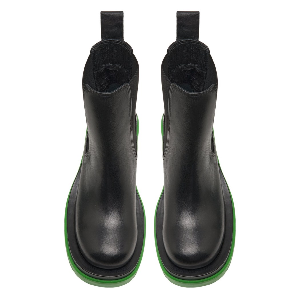 Robust Yeşil Kadın Deri Chelsea Bot