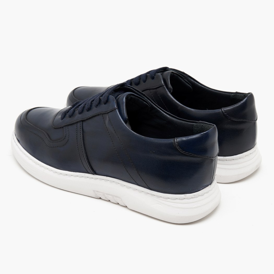 Rock Lacivert Erkek Deri Spor Ayakkabı