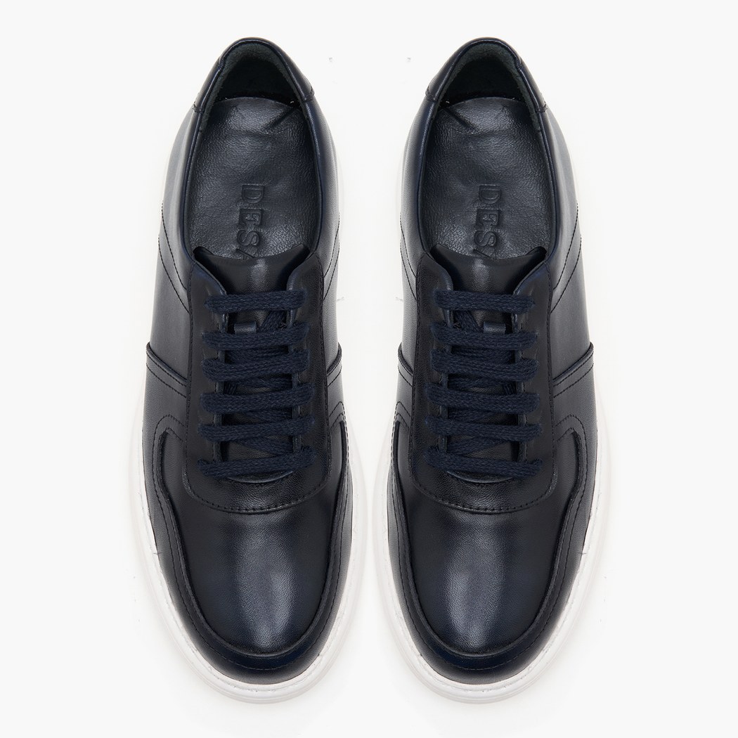 Rock Lacivert Erkek Deri Spor Ayakkabı