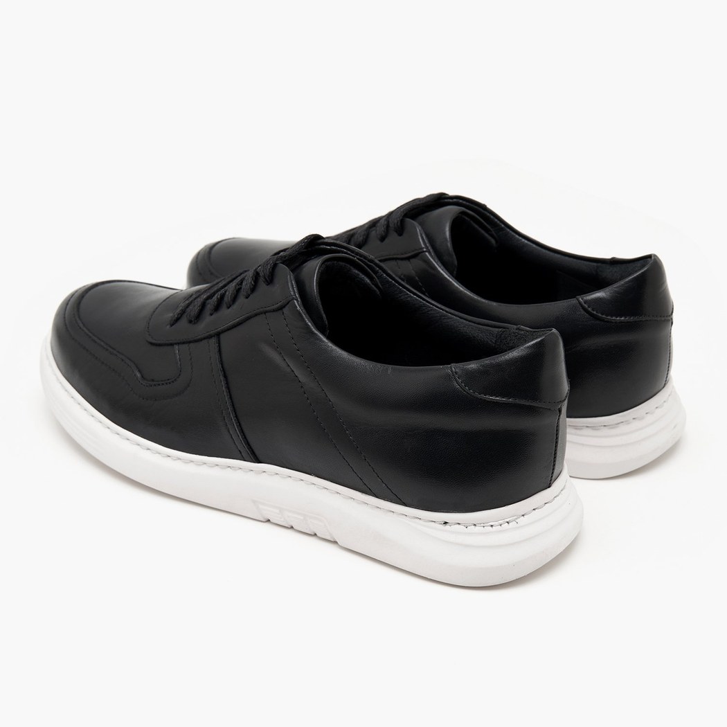 Rock Siyah Erkek Deri Spor Ayakkabı