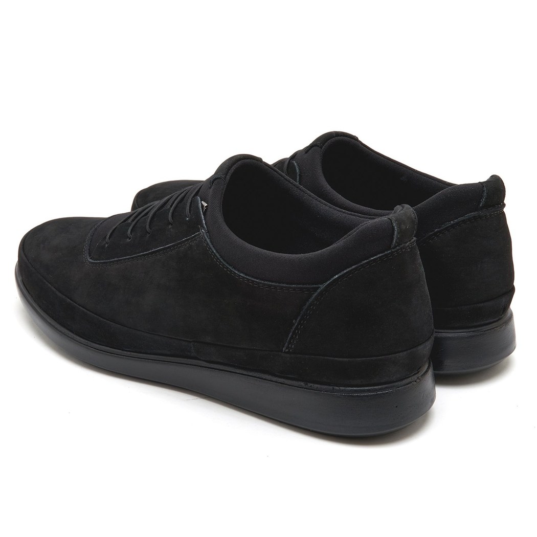 Roman Siyah Erkek Nubuk Deri Günlük Ayakkabı