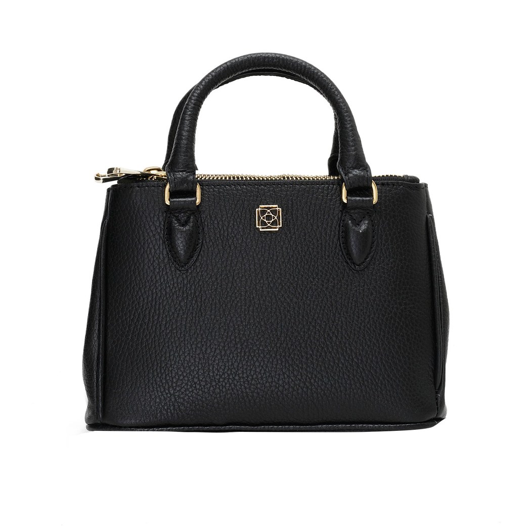 Rosa Siyah Kadın Deri El Çantası