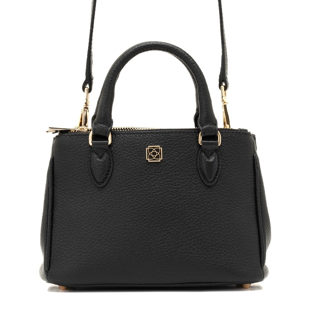 Rosa Siyah Kadın Deri El Çantası