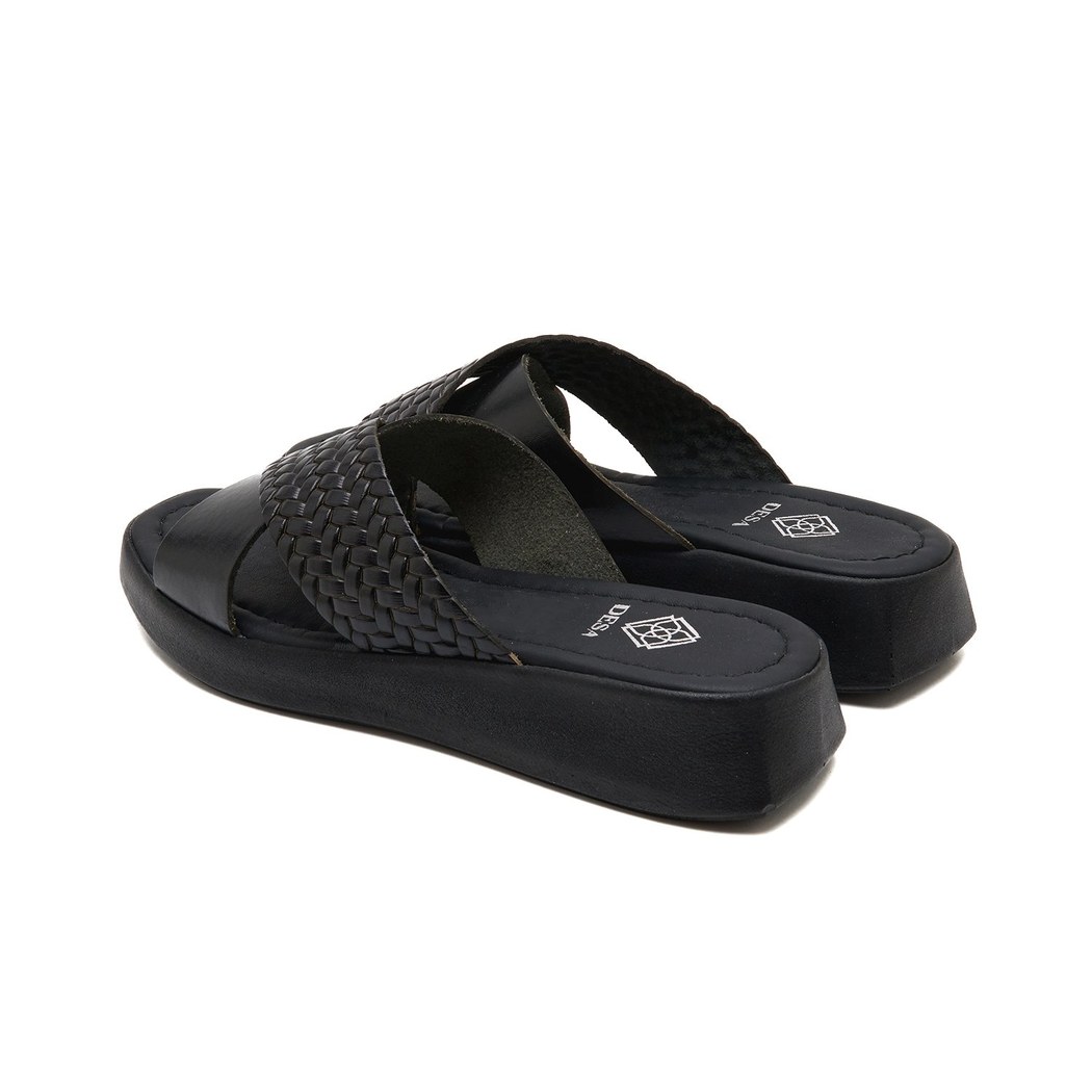 Ross Siyah Kadın Deri Terlik