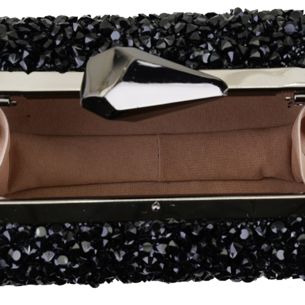 Rowena Siyah Kadın Parlak Taşlı Gece Çantası