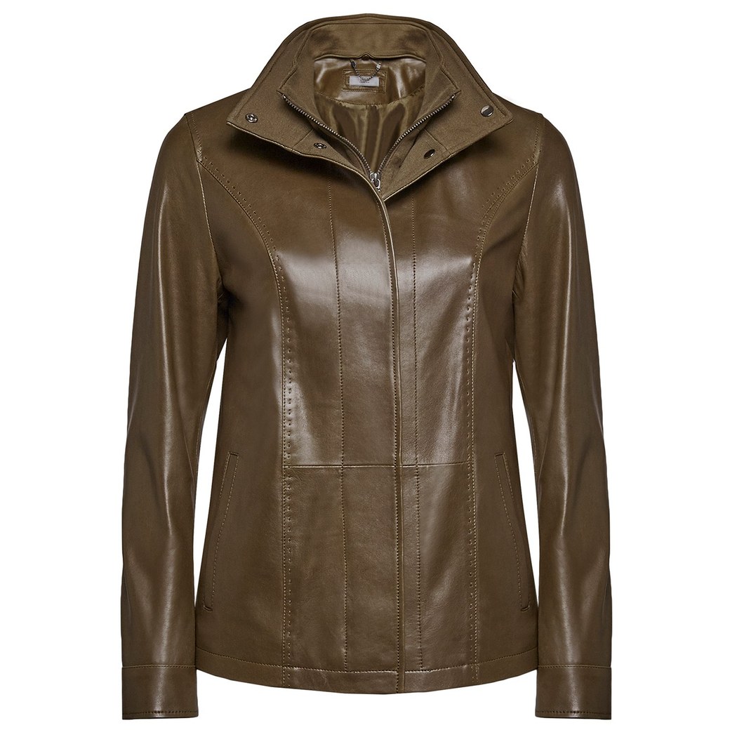 Salvia Kadın Deri Hakim Yakalı Mont