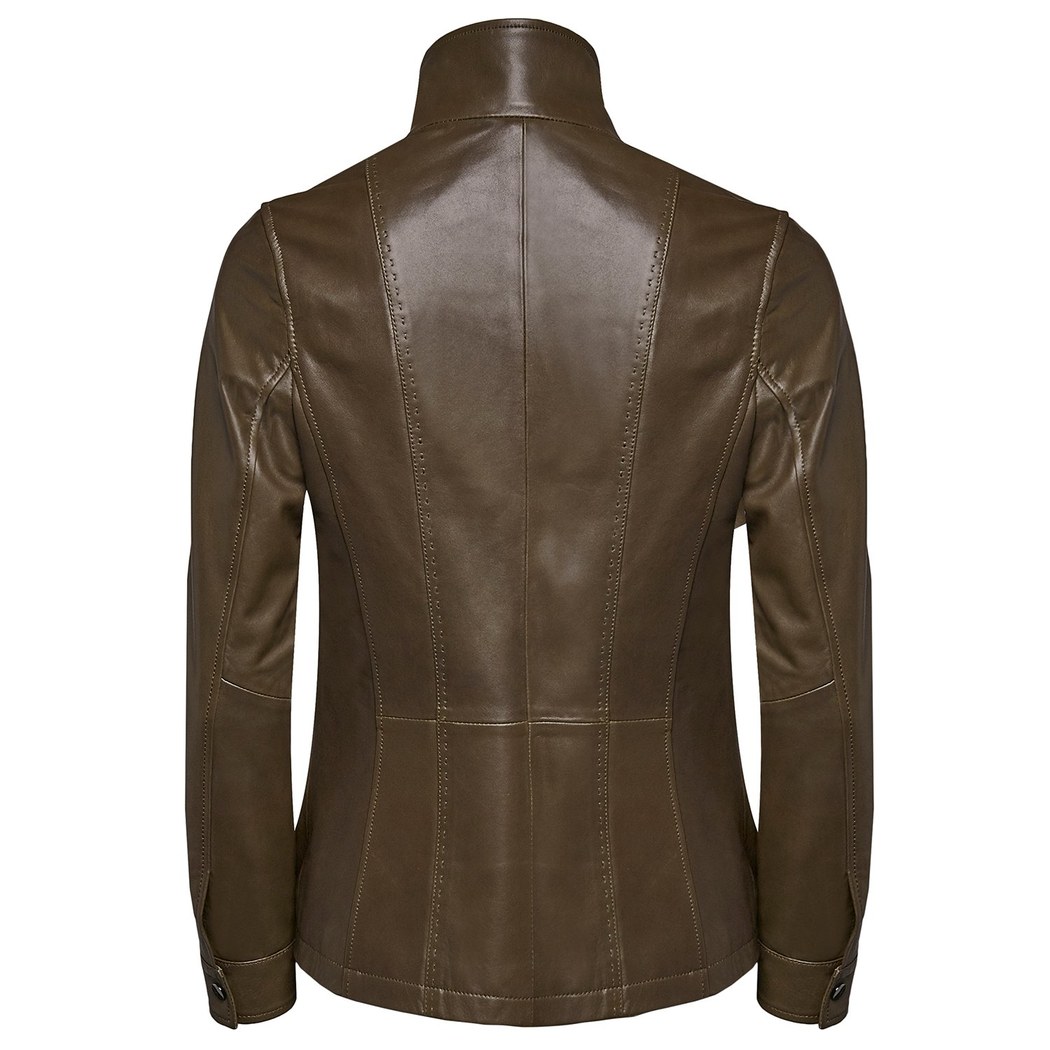 Salvia Kadın Deri Hakim Yakalı Mont