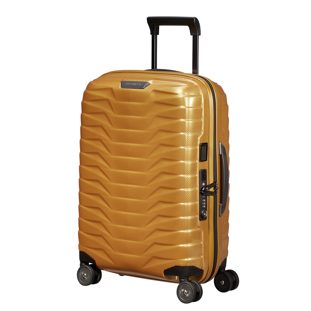 Samsonite Proxis - Spinner Sarı 4 Tekerlekli Körüklü Kabin Boy Valiz 55 cm